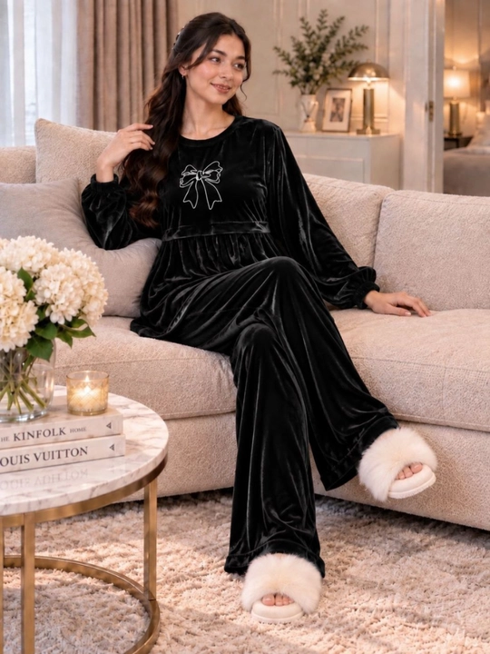 Ayollar uchun velur kostyum-dvoyka, yumshoq uy kostyumi, oversize 46–52
