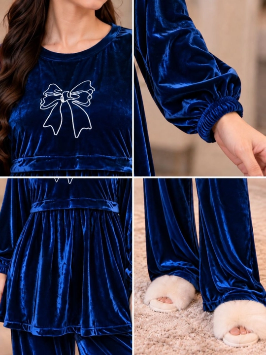 Ayollar uchun velur kostyum-dvoyka, yumshoq uy kostyumi, oversize 46–52