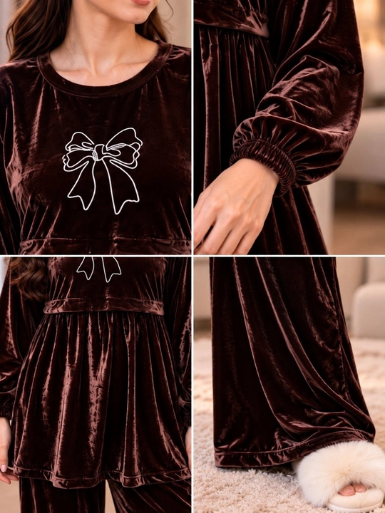 Ayollar uchun velur kostyum-dvoyka, yumshoq uy kostyumi, oversize 46–52