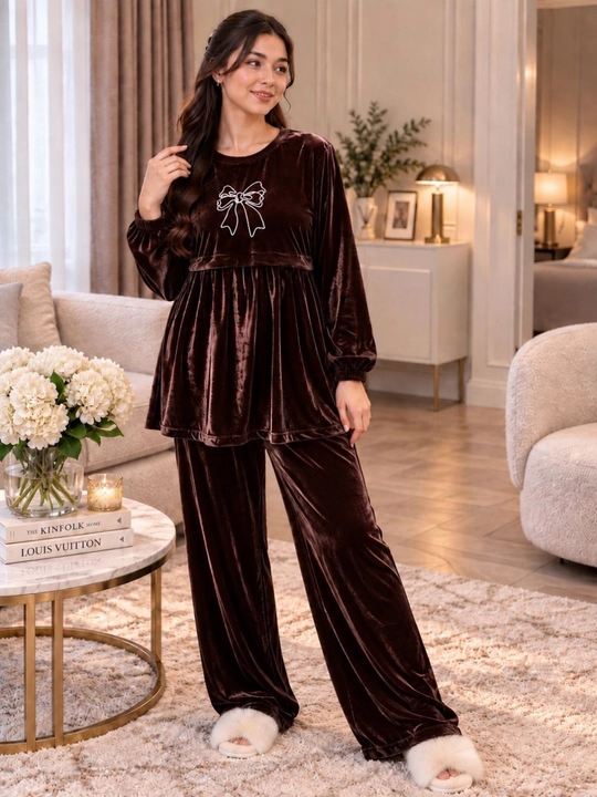 Ayollar uchun velur kostyum-dvoyka, yumshoq uy kostyumi, oversize 46–52