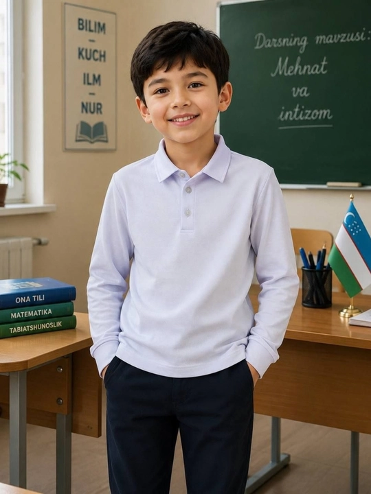 Школьное поло, детское, белое, для девочки, для мальчика, школьная форма
