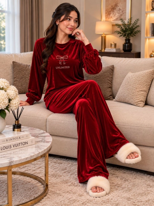 Ayollar uchun velur kostyum-dvoyka, yumshoq uy to‘plami, oversize 46–52