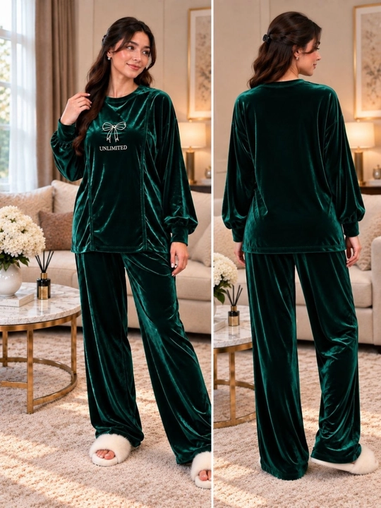 Ayollar uchun velur kostyum-dvoyka, yumshoq uy to‘plami, oversize 46–52