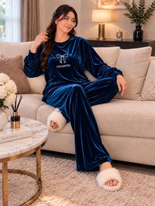 Ayollar uchun velur kostyum-dvoyka, yumshoq uy to‘plami, oversize 46–52