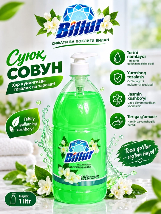 Жидкое кремовое мыло «BILLUR» - 