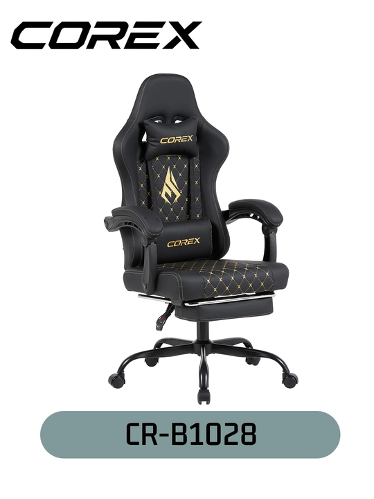 Игровое кресло Corex CR-B1028, механизм Recliner, газлифт Class 4, металлическая база
