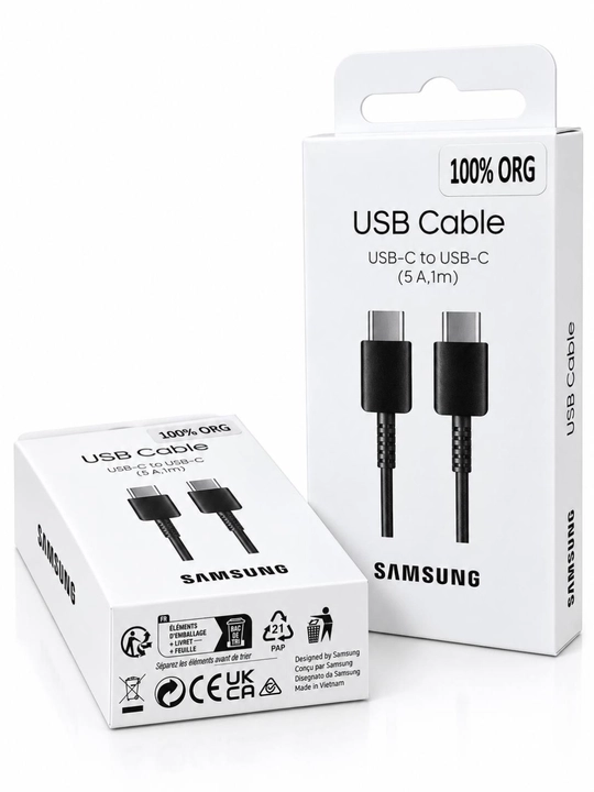 Samsung Type-C кабель 1 м — 100% ORG качество, быстрая зарядка, гарантия 6 месяцев