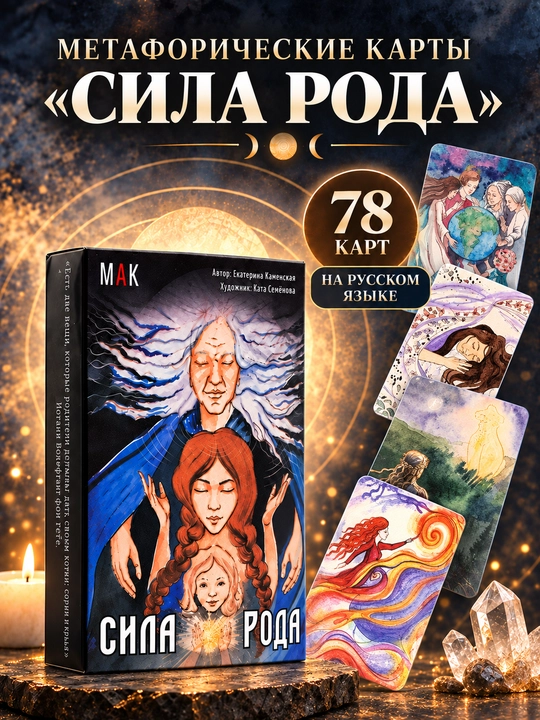 Tarot kartalari to‘plami, fol ochish, bashorat uchun, 78 arkan, ruscha qo‘llanma - 