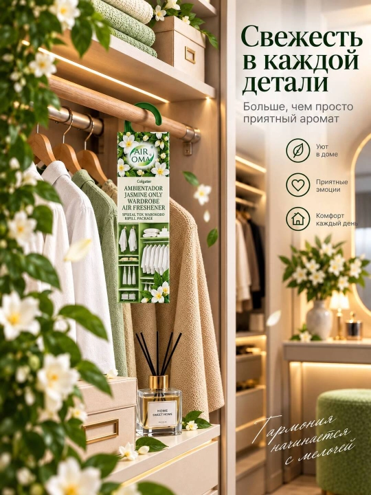 Ароматизатор для шкафа с одеждой, распространяет приятный аромат