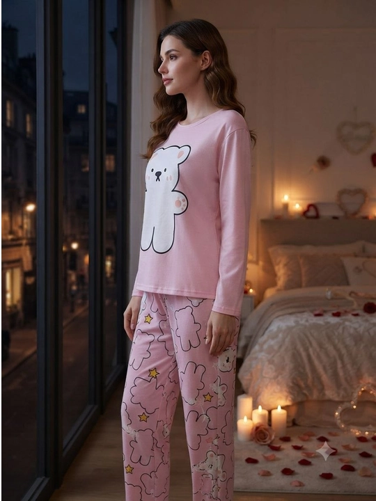 Ayollar uchun 2 qismli pijama, paxtali, futbolka va shimdan iborat, uy kiyimi, qulay