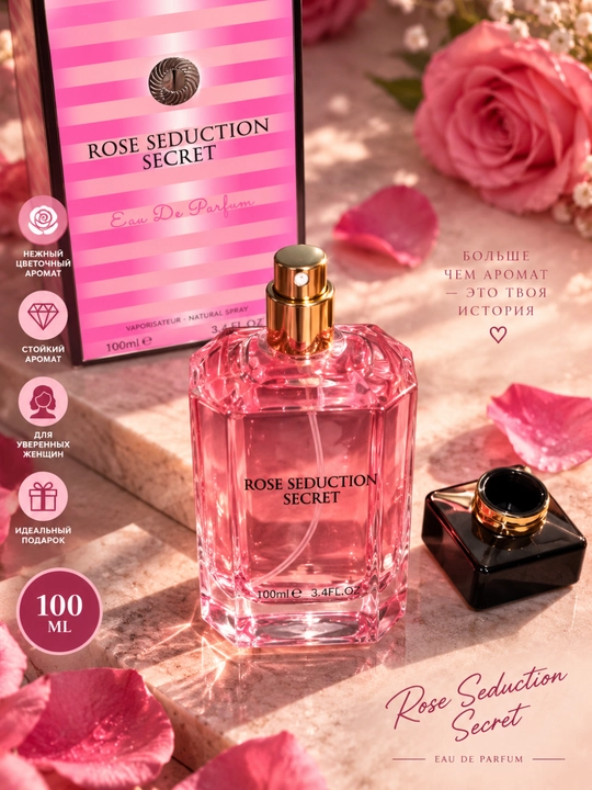 Rose Seduction Secret Ayollar parfyum, 100 ml