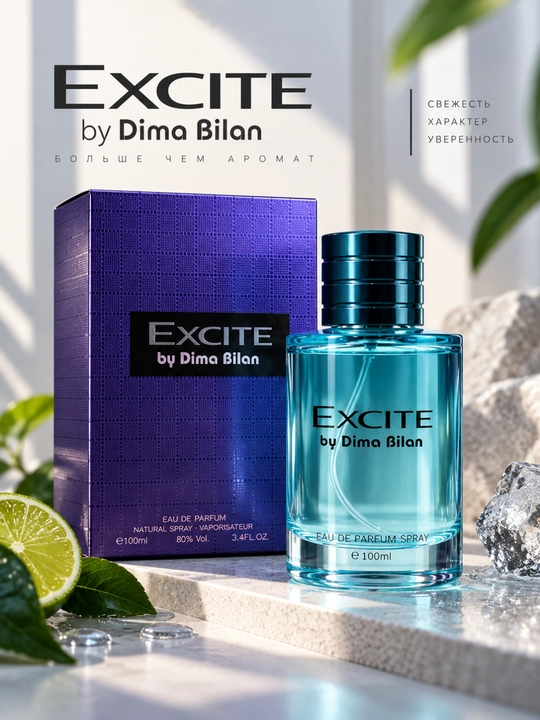 EXCITE by Dima Bilan Мужская парфюмерная вода, 100 мл  - 