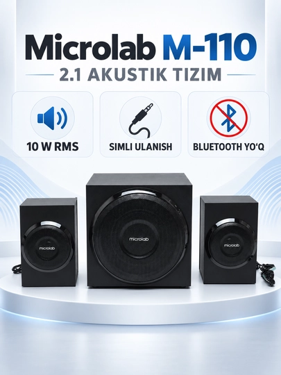 Audio tizim kolonkalari Microlab M-110, AUX, 10 Vatt - 