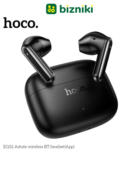 Simsiz quloqchin 28 soat Hoco EQ32 TWS 2 in 1 Bluetooth 6.0 13mm ilova mikrofonli