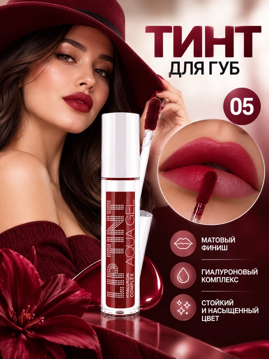 Lablar uchun tonusni oshiruvchi gel-tint Lip Tint Aqua Gel - 