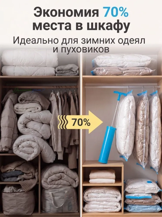 Насос ручной для вакуумных пакетов, компактный вакуумный насос для хранения вещей