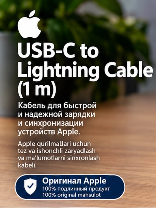 Кабель  USB-C to Lightning (1 м)