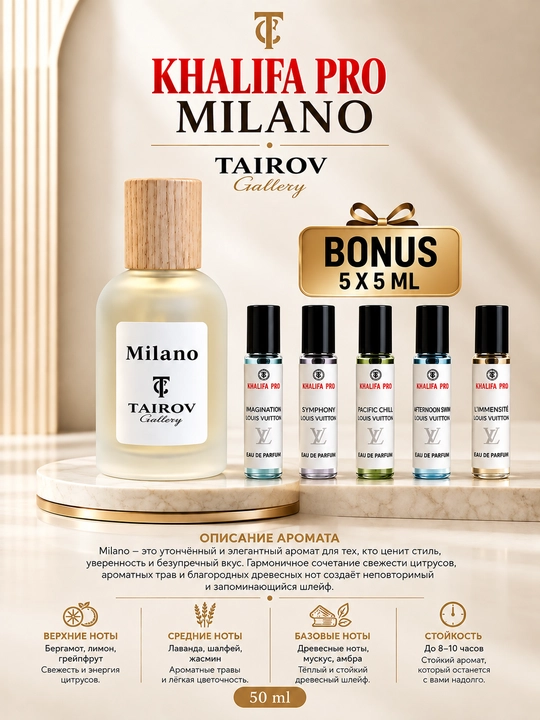 Мужские духи Milano, 30 мл, 50 мл, 100 мл - 