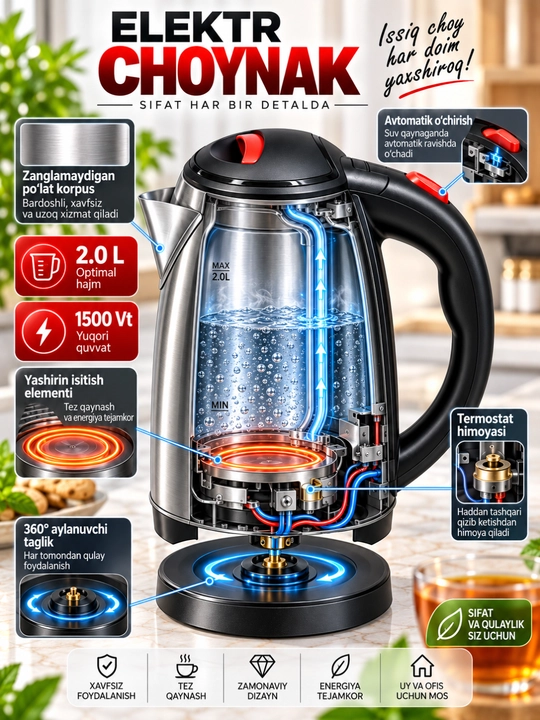 Elektr choynak,Tefal,VITEK,BOSCH