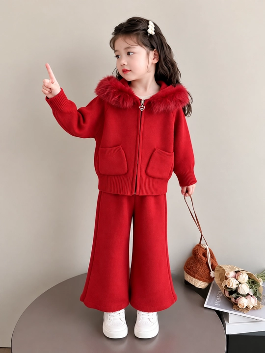 Нежная вязка, комплект для девочек, 2-6 лет