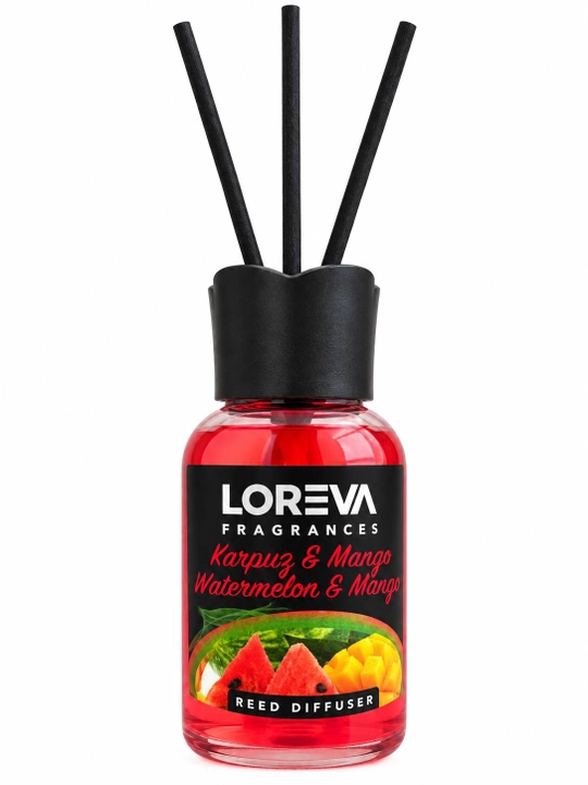 LOREVA Karpuz & Mango 55 г — Аромадиффузор с палочками, арбуз и манго - 
