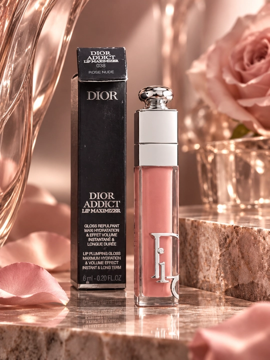 Dior Addict Lip Maximizer 038 Rose Nude блеск для губ, нюдово-розовый оттенок, 6 мл