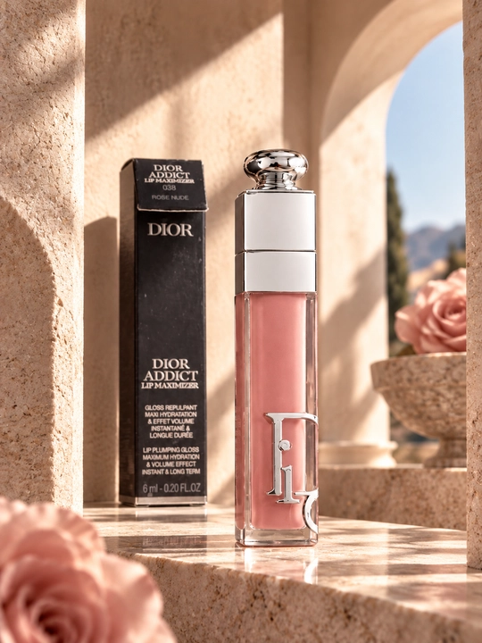 Dior Addict Lip Maximizer 038 Rose Nude блеск для губ, нюдово-розовый оттенок, 6 мл
