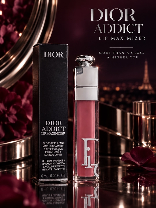 Dior Addict Lip Maximizer блеск для губ, нюдово-розовый оттенок, эффект объёма, 6 мл