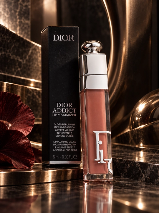 Dior Addict Lip Maximizer блеск для губ, нюдово-розовый оттенок, глянцевый финиш, 6 мл