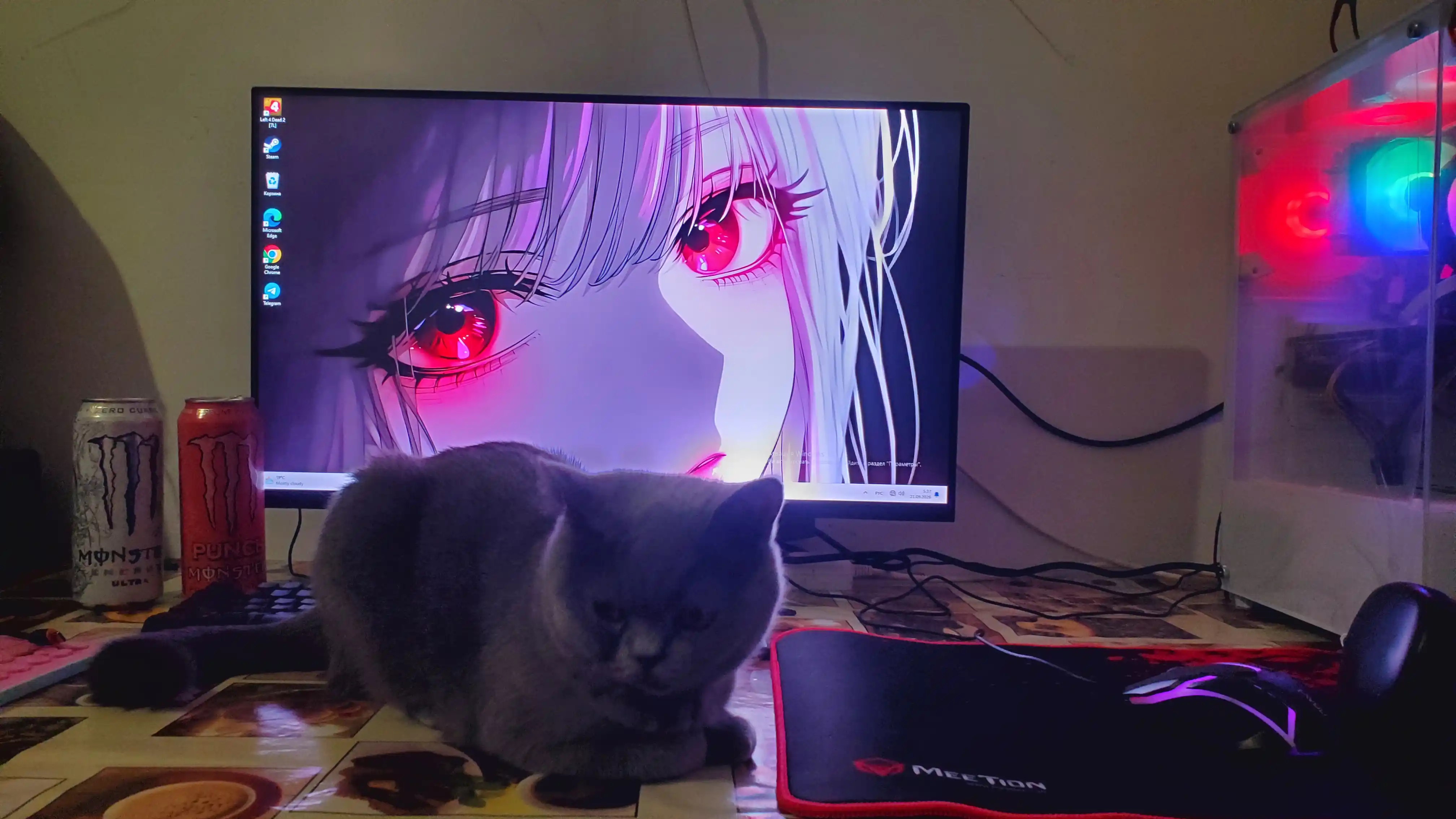 Компьютер, готовый комплект для игр и офиса RX580 8GB, 16GB RAM, ПК с корпусом и монитором