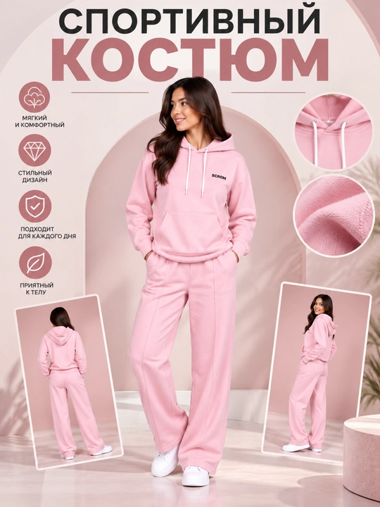 Женский осенний спортивный костюм L - 3XL - 