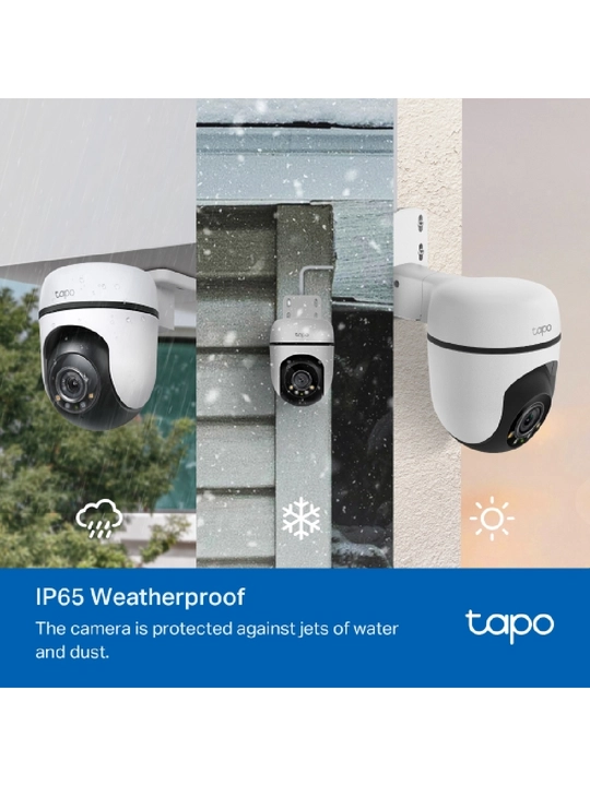 Tapo C510W — уличная Wi-Fi камера 2K 3MP, поворот 360°, цветное ночное видение, AI