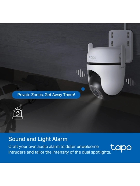 Tapo C520WS — tashqi Wi-Fi 2K 4MP kamera, 360° aylanish, rangli tungi ko‘rish, AI