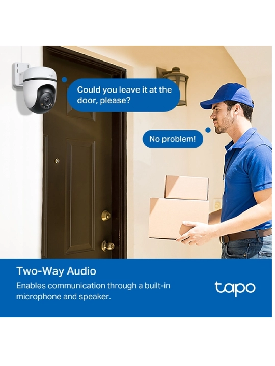 Tapo C520WS — tashqi Wi-Fi 2K 4MP kamera, 360° aylanish, rangli tungi ko‘rish, AI