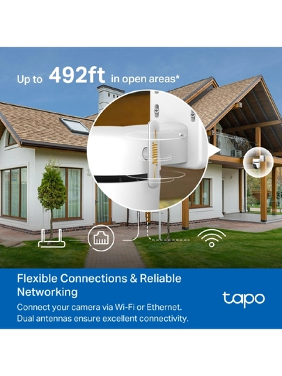 Tapo C520WS — tashqi Wi-Fi 2K 4MP kamera, 360° aylanish, rangli tungi ko‘rish, AI