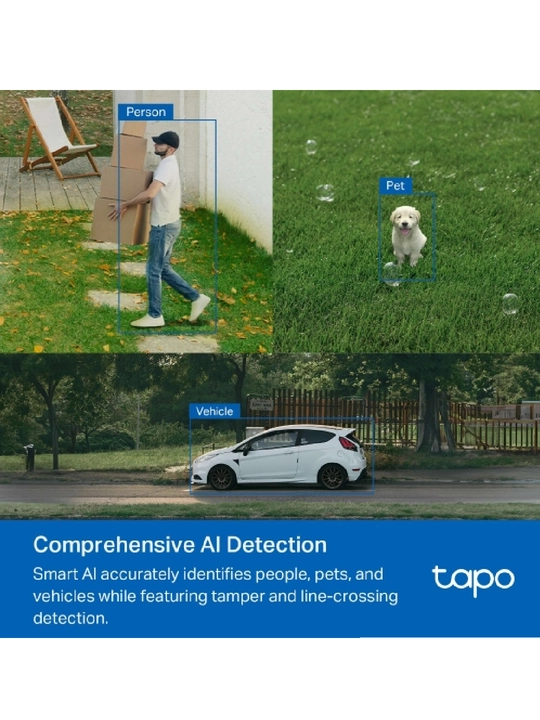 Tapo C520WS — tashqi Wi-Fi 2K 4MP kamera, 360° aylanish, rangli tungi ko‘rish, AI