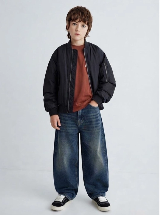 Винтажные джинсы Baggy Fit для мальчиков - 