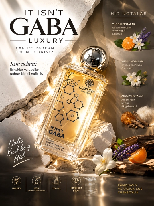 Uniseks Parfyum It Isn’t GABA Luxury EDP 100 ml — Nafis va Xushbo‘y Hid - 