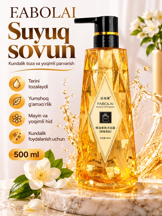FABOL’AI xushbo‘y dush geli, kundalik foydalanish uchun, 500 ml