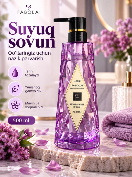 FABOL’AI xushbo‘y dush geli, kundalik foydalanish uchun, 500 ml