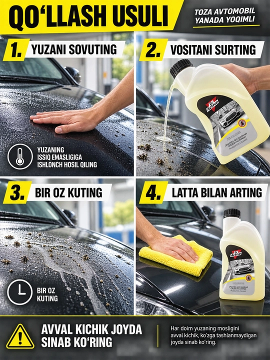 Dr Active Mosquitos Cleaner — очиститель следов насекомых для авто, безопасен для ЛКП, 1 л