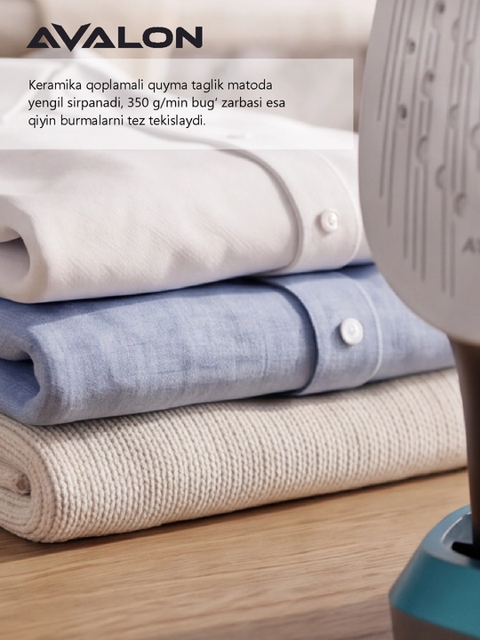 Bug‘ bilan namlaydigan dazmol Avalon AVL-SI-9521