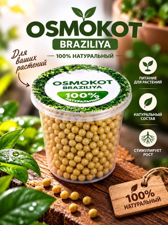 Osmocote Braziliya o‘simliklar uchun tabiiy o‘g‘it — granulali o‘g‘it - 