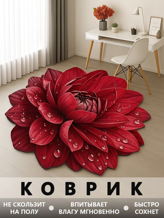 3D коврик для ванной, кухни и туалета, резиновый, противоскользящий, влагостойкий