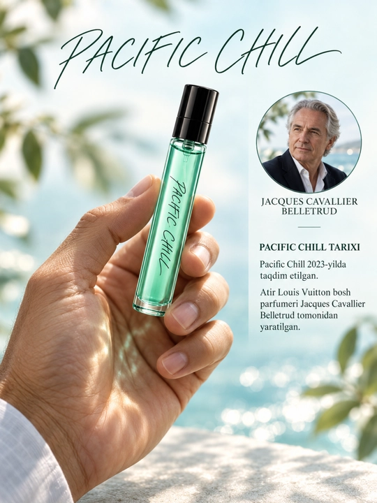 Louis Vuitton Pacific Chill parfyumeriyasi, atirlari, quyma idishi, yangi unisex ifori, EDP yozgi