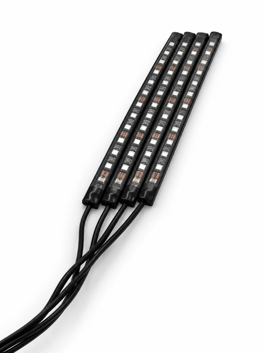 Ichki yoritish, RGB 8 ta rang, 8 ta effekt, pult, musiqa, universal