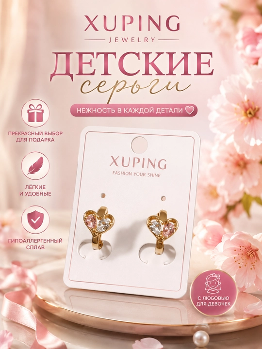 Qizlar uchun ziraklar, kichik, gipoallergen - 