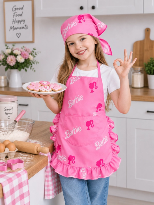 Фартук и косынка для маленьких девочек, для кухни и домашних дел, из хорошей ткани