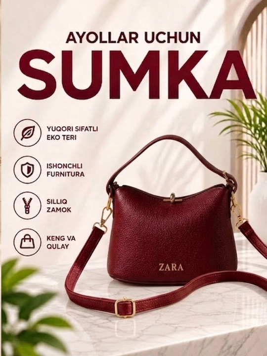 Zara ayollar sumkasi — zamonaviy yelka sumkasi - 