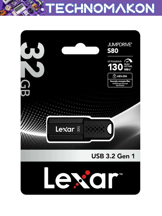 Флешка Lexar Jumpdrive S80, 32/64/128/256 GB, 150 Mb/s, Usb 3.2, usb флеш накопитель